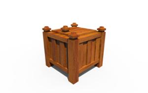 straatmeubilair, overige, afvalbakken, hout, vintage