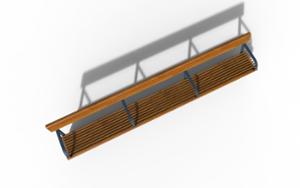 straatmeubilair, zitbanken, beton, glad beton, moduleerbaar, muurbevestiging, houten rugleuning, houten zitting