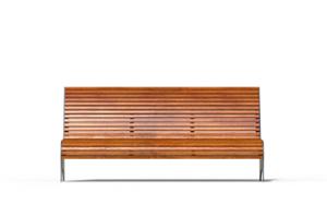 straatmeubilair, zitbanken, houten rugleuning, houten zitting, vintage