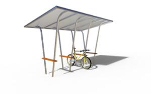 straatmeubilair, fietsenrek, met fietsenframe bescherming, fietsoverkapping