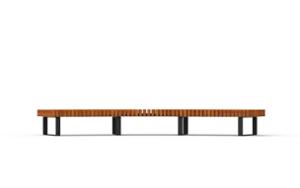 straatmeubilair, verticale planken, horizontale planken, bank, moduleerbaar, gebogen, houten zitting