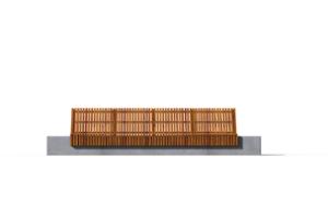 straatmeubilair, zitbanken, leasure and rest, beton, glad beton, chaise longue, houten rugleuning, houten zitting