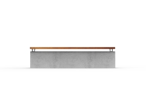 straatmeubilair, bank, solair, beton, glad beton, fotowoltaika, muurbevestiging, houten zitting, solarna listwa smartbeam