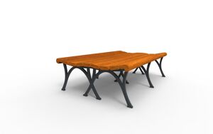 straatmeubilair, bank, dubbelzijdig, armleuning, houten zitting, vintage