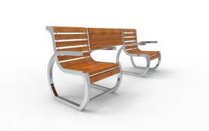straatmeubilair, zitbanken, voor senioren, toegankelijk voor mindervaliden, houten rugleuning, houten zitting, kleine tafel, tafel