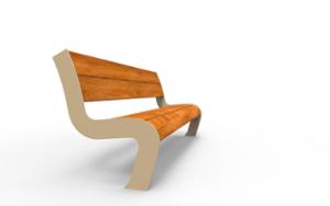 straatmeubilair, zitbanken, houten zitting, houten rugleuning