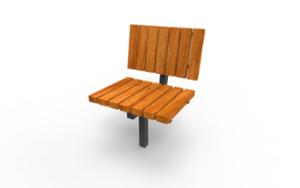 straatmeubilair, chair, éénpersoons, zitbanken, houten rugleuning, houten zitting