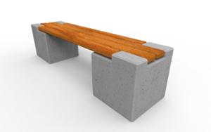 mała architektura, beton architektoniczy, ława, siedzisko z drewna