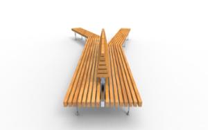 mała architektura, ława, ławka, oparcie z drewna, siedzisko z drewna