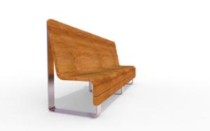 mała architektura, ławka, oparcie z drewna, siedzisko z drewna, wysokie oparcie