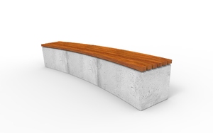 mała architektura, ława, ławka, beton, beton architektoniczy, cena za metr bieżacy, długość mierzona po dłuższym boku, po łuku / okrągła