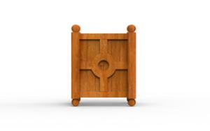 mobilier stradal, jardiniera, lemn, mobile (compatibil pentru mufa de jante), rectangular