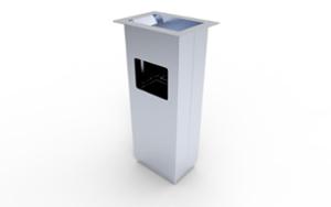 mobilier stradal, cos de gunoi, logo, scrumiera, scrumiera cu cos de gunoi mic, diafragma laterala