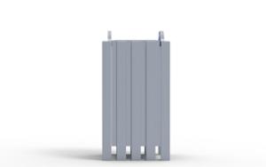 mobilier stradal, cos de gunoi, rectangular, otel