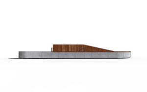 mobilier stradal, banca, sezuturi, beton, beton finisat, modular, spatar din lemn, curbat, cotiera, scaune din lemn