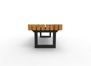 mobilier stradal, scanduri verticale, banca, scaune din lemn