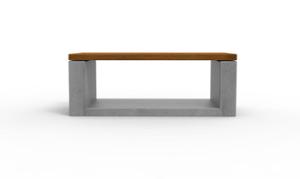 mobilier stradal, banca, beton, beton finisat, scaune din lemn