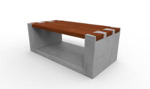 mobilier stradal, banca, beton, beton finisat, scaune din lemn