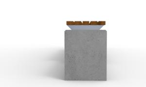mobilier stradal, banca, beton, beton finisat, partea de sus a zidului, scaune din lemn