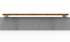 mobilier stradal, banca, beton, beton finisat, partea de sus a zidului, scaune din lemn