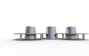 mobilier stradal, jardiniera, banca, sezuturi, pret per 1 metru, lungimea masurata pe partea mai lunga, fata-dubla, curbat, scaune din lemn