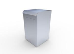 mobilier stradal, cos de gunoi, pentru tavi, logo, diafragma laterala