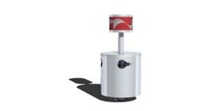 mobilier stradal, cos de gunoi, logo, segregare completa