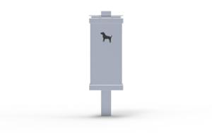 mobilier stradal, pentru canini, cos de gunoi, logo