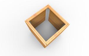 mobilier stradal, jardiniera, lemn, rectangular