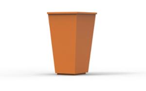 mobilier stradal, jardiniera, corten, logo, rectangular, otel