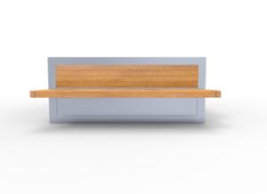 mobilier stradal, jardiniera, sezuturi, lemn, fata-dubla, spatar din lemn, spatar din otel, rectangular, scaune din lemn, otel