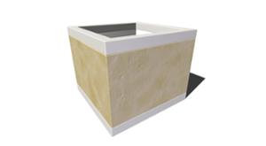 mobilier stradal, jardiniera, beton, beton finisat, logo, rectangular, otel