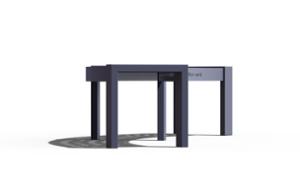 mobilier stradal, banca, pret per 1 metru, lungimea masurata pe partea mai lunga, modular, curbat, scaune din otel
