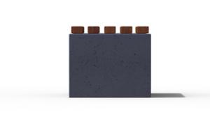 mobilier stradal, banca, beton, beton finisat, pentru o singura persoana, scaune din lemn