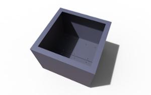 mobilier stradal, jardiniera, mobile (compatibil pentru mufa de jante), rectangular, otel