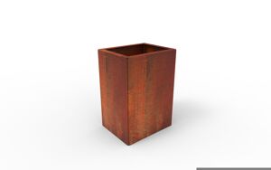 mobilier stradal, jardiniera, mobile (compatibil pentru mufa de jante), rectangular, otel