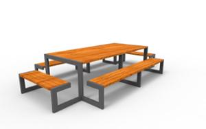mobilier stradal, banca, set picnic, scaune din lemn, masa