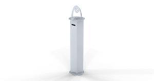 mobilier stradal, cos de gunoi, scrumiera, scrumiera cu cos de gunoi mic, scrumiera de siguranta
