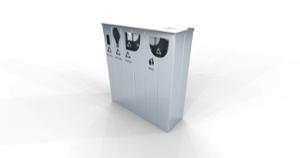 mobilier stradal, cos de gunoi, elektroodpady, logo, segregare completa, diafragma laterala