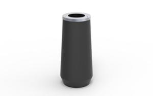 mobilier stradal, cos de gunoi, curbat, capac montat cu stift