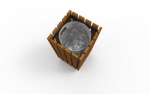 mobilier stradal, cos de gunoi, rectangular