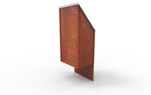 mobilier stradal, cos de gunoi, corten