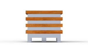 mobilier stradal, jardiniera, lemn, mobile (compatibil pentru mufa de jante), rectangular