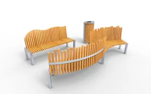 mobilier stradal, sezuturi, pret per 1 metru, lungimea masurata pe partea mai lunga, spatar din lemn, curbat, scandinavian line, scaune din lemn