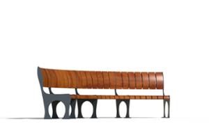 mobilier stradal, sezuturi, pret per 1 metru, lungimea masurata pe partea mai lunga, modular, curbat, scaune din lemn