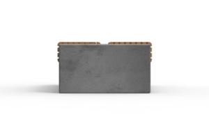 mobilier stradal, banca, beton, beton finisat, scaune din lemn