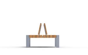 mobilier stradal, fata-dubla, sezuturi, spatar din lemn, scaune din lemn