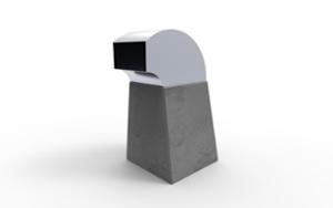 mobilier stradal, cos de gunoi, beton, beton finisat, diafragma laterala