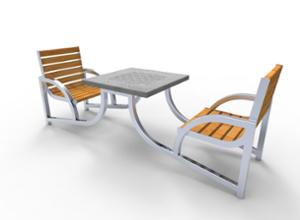 mobilier stradal, altele, sezuturi, scaune din lemn, masa, sah