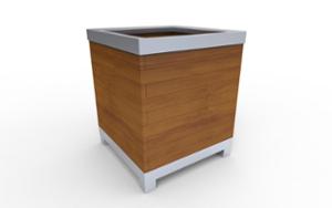 mobilier stradal, jardiniera, lemn, varsovia, mobile (compatibil pentru mufa de jante), rectangular